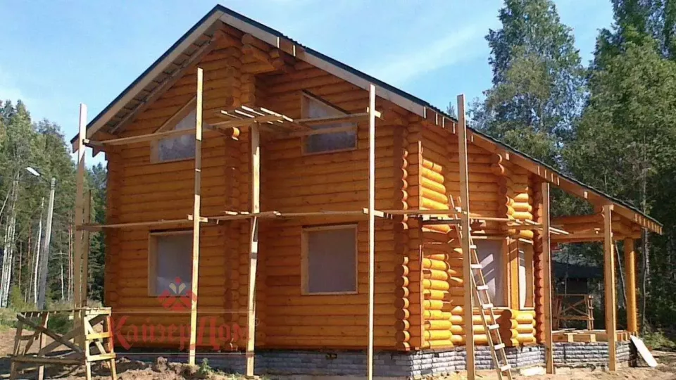 Дом из оцилиндрованного бревна 138 м² в Подмосковье — фотография 6