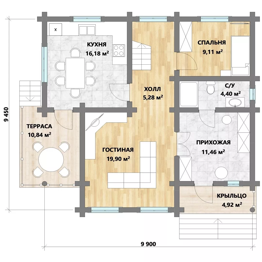 Фотография - Проект дома «Кемпинг - Вятский Дом» 135 м²