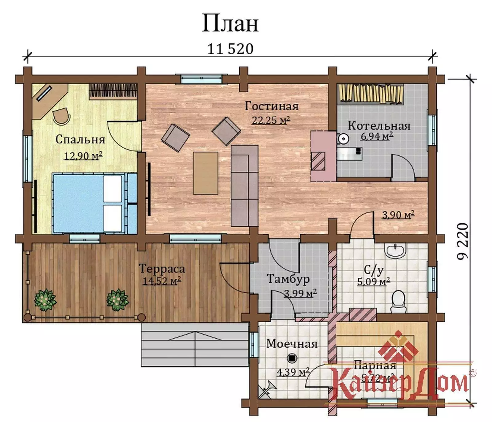 Фотография - Баня в Оболдино 78 м²